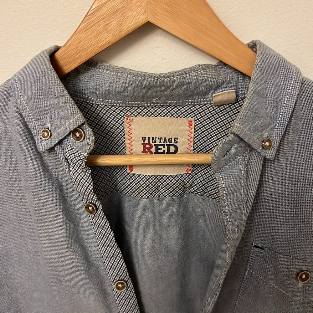 Vintage Red Button Up